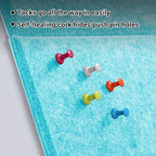 AKTOP Cork Board Bulletin Board 47"x35", 12 Pack Removable Felt Cork Board Tiles - Image 5