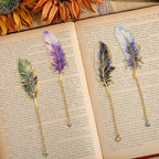Feather-Shaped Metal Bookmarks - Image 3