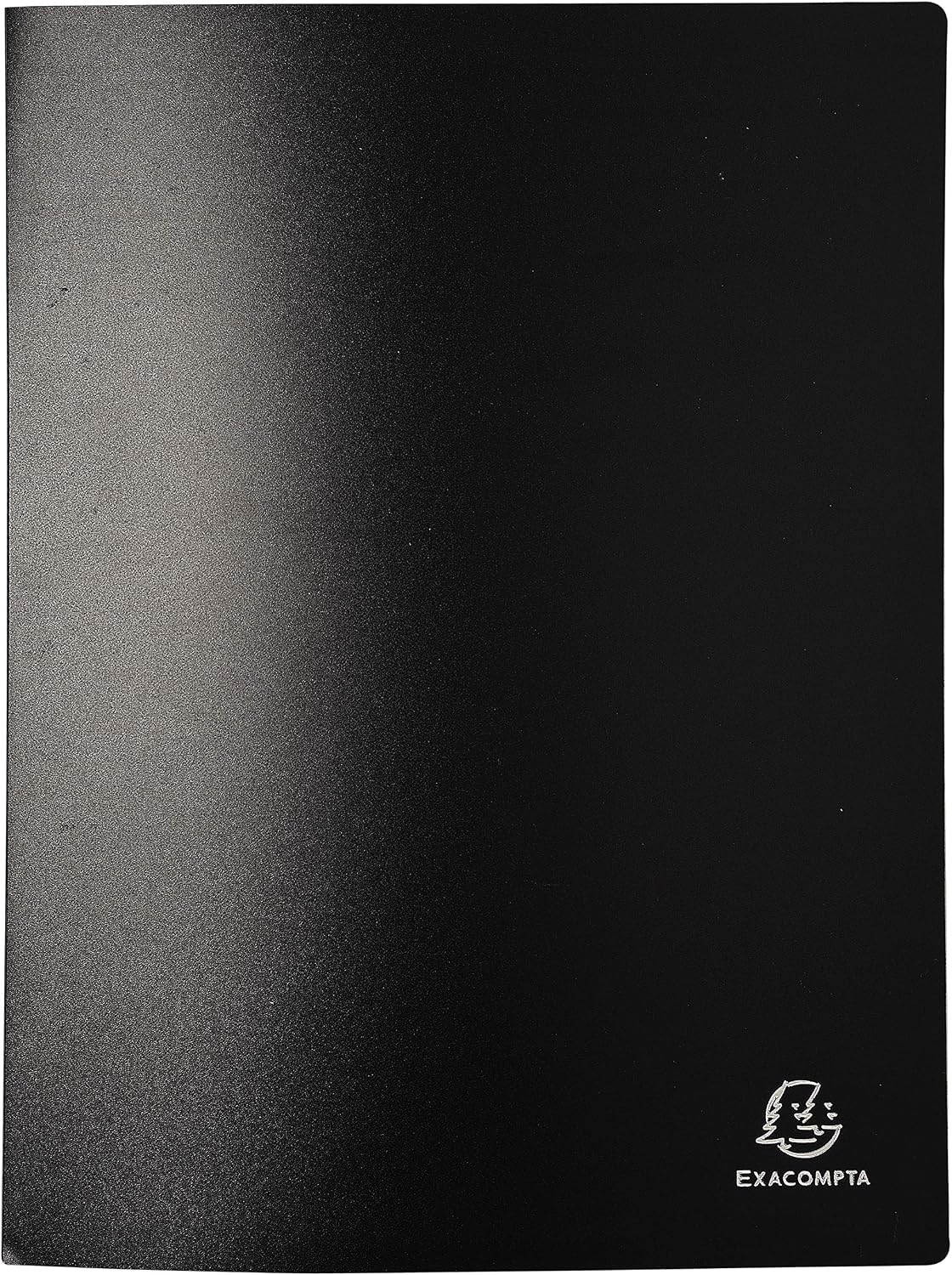 Exacompta - Ref 8820E - Semi-Rigid PP Display Book - Suitable for A4 Documents, Wipeable Cover, 500 Micron Polypropylene, 20 Pockets, 40 Viewing Pages - Assorted Colours (Pack of 10)