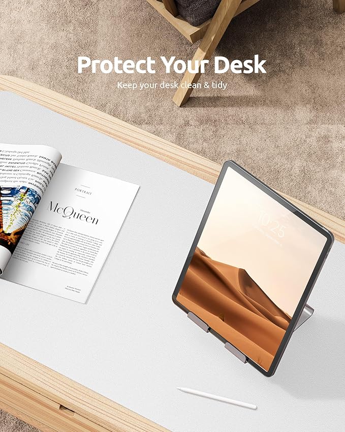 YSAGi Leather Desk Protector, Office Mat, Large Mouse Mat, Non-Slip PU Leather - Image 7