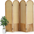 Asnefeli Room Divider 4 Panel, Folding Privacy Screen, Foldable Wood Divider by AsNefeli