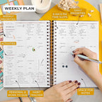 PLANBERRY Large Hourly Schedule Planner Premium – Undated Organizer - Image 3