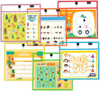 Magnetic Dry Erase Pockets by Two Point (6-Pack) - Landscape - Clear Dry Erase Pocket Sleeves, Job Shop Ticket Holders, Clear Paper Sleeves Protectors, Magnetic Pouch