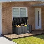TARKARI 180 Gallon Lockable Resin Deck Box, Waterproof & UV-Resistant Outdoor - Image 4