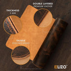 Leather Desk Pad Real Leather Desk Mat Desk Cover Desk Blotter Desk Protector - Image 3