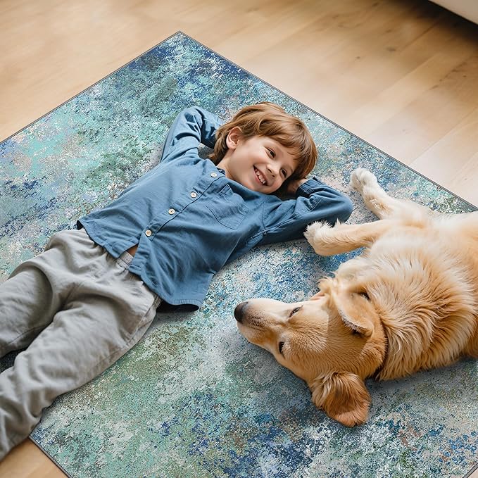 Office Chair Mat for Hardwood Tile Floor, Abstract 36"X 48" Desk Mats for - Image 7