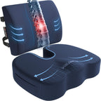 FORTEM Seat Cushion, Office Chair Cushion, Lumbar Support Pillow