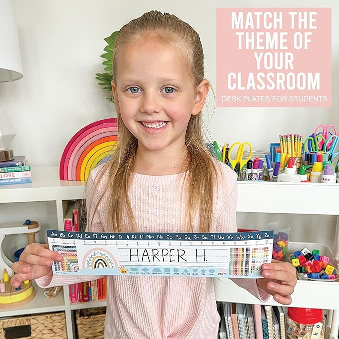 Desk Name Tags for Classroom -25 Student Name Plates for Classroom Kindergarten - Image 5