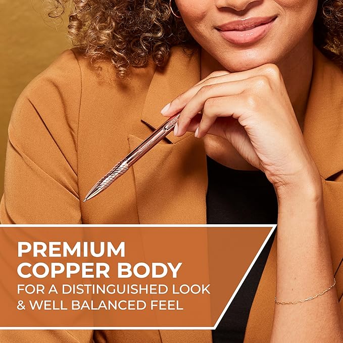 Sharpie S-Gel Gel Pen, Copper Metal Body, Medium Point, Includes 1 Pen and 1 - Image 3
