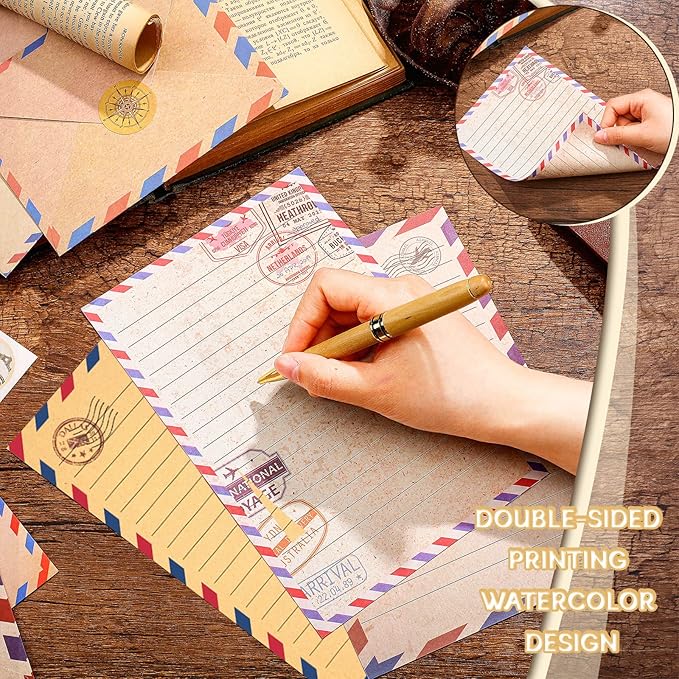 TaoBary 160 Pcs Stationery Paper Set 50 Double Sided Stationery Papers - Image 2