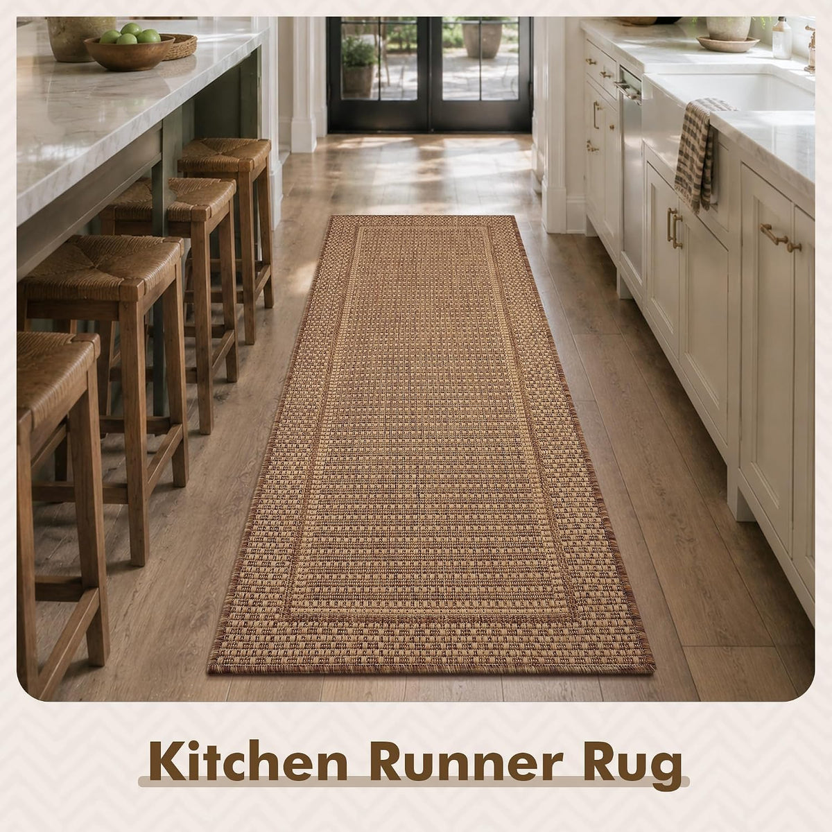 montvoo-2x6 ft indoor outdoor runner rugs for entryway, close-up detail