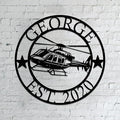 Personalized Metal Airplane Wall Art, Airplane Name Sign, Customized Pilot Name by Unknown
