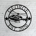 Personalized Metal Airplane Wall Art, Airplane Name Sign, Customized Pilot Name by Unknown