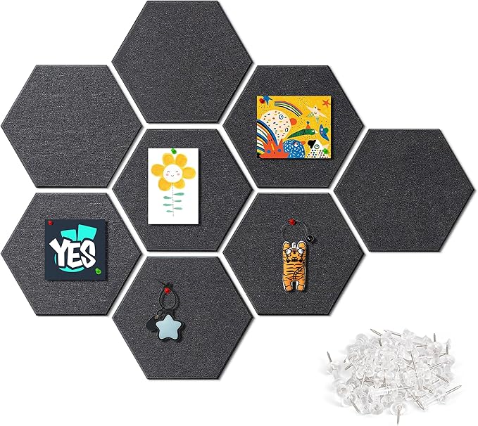 12'' Large Hexagon Cork-Bulletin Boards by Unknown