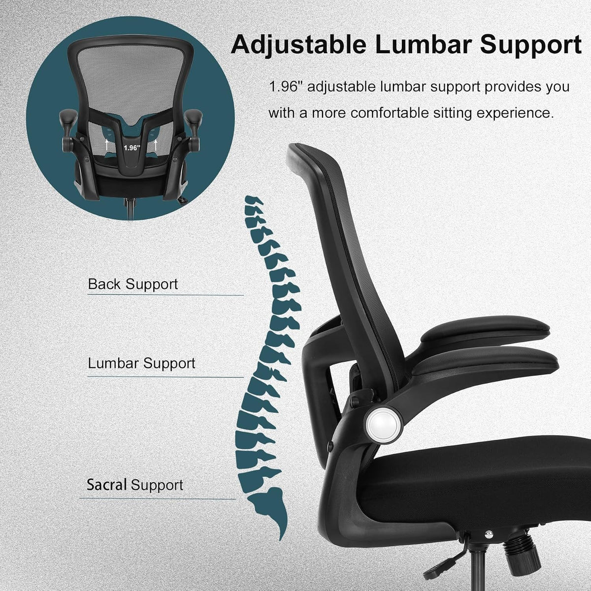 Ergonomic Drafting Chair – Tall Office Chair for Standing Desk, Adjustable He...