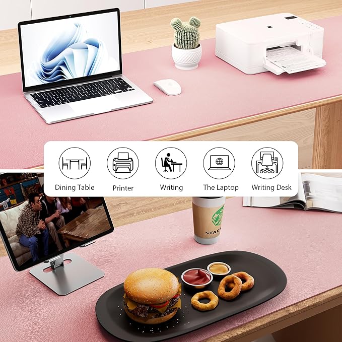 Aothia Leather Desk Pad Protector, Office Desk Mat, Large Mouse Pad, Laptop - Image 6