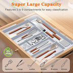 Spaclear Large Utensil Drawer Organizer Expandable Silverware Organizer - Image 2