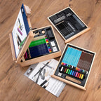 royal & langnickel 124-piece sketching and drawing easel, side view