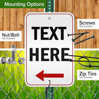 Custom Arrow, Custom Directional Sign, Left Arrow, 12x18 Inches, 3M EGP - Image 5