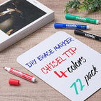 Ezzgol Dry Erase Markers Bulk, 72 Pack Basic Multi-color Red Blue Black Green - Image 8
