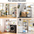 M MZG 4 Tiers Shelf Metal Storage Shelves Wire Rack Closet Organizers - Image 6