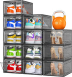 12 Pack Clear Shoe Storage Organizer by 7+code