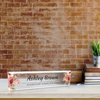 Signs ByLITA Floral Pattern Customized Nameplate | Rustic Rose Personalized - Image 6