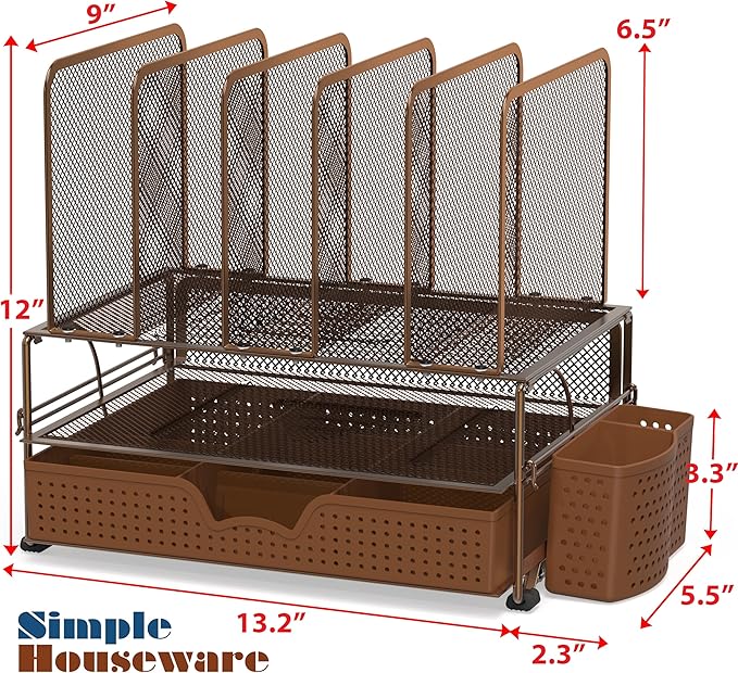Simple Houseware Mesh Desk Organizer - Image 2