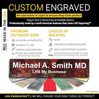 Personalized Name Plate with Choice of Mounting Holders - Image 2