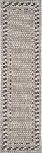safavieh courtyard outdoor runner rug 2'3"x6'7", beige & shown in use