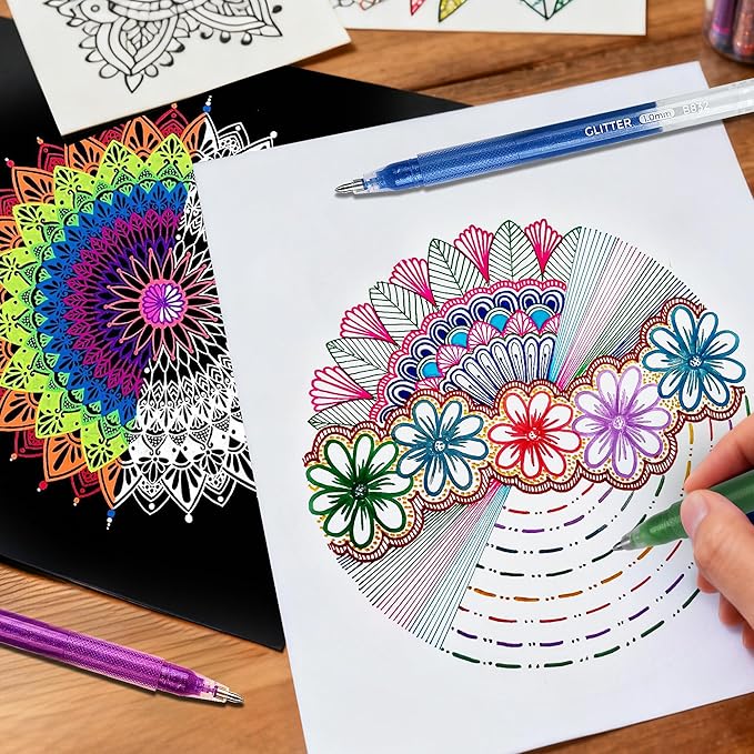 120 Color Gel Pens for Adult Coloring Books, 1.0mm Bullet Tip Acrylic Gel Pens - Image 5