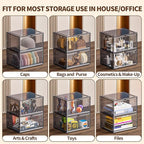TOFWOF 10 Pack XX Large Shoe Organizer, Heavy-Duty Hard Thicken Plastic Clear - Image 8