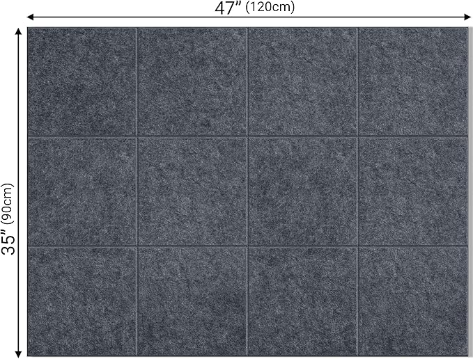 AKTOP Cork Board Bulletin Board 47"x35", 12 Pack Removable Felt Cork Board Tiles - Image 4