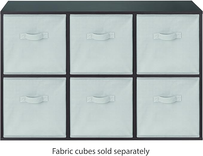 Whitmor 6 Cube Bookcase, 3 Tier Stackable MDF Bookself, Open Storage Display - Image 7