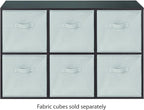 Whitmor 6 Cube Bookcase, 3 Tier Stackable MDF Bookself, Open Storage Display - Image 7
