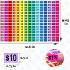 YSHIHE Garage Sale Price Stickers,2250 Pcs Preprinted Removable Labels | 1/2" x 3/4" Rectangle Bright Neon Colors Pre-Priced Price Tag Labels for Yard Sale and Flea Market