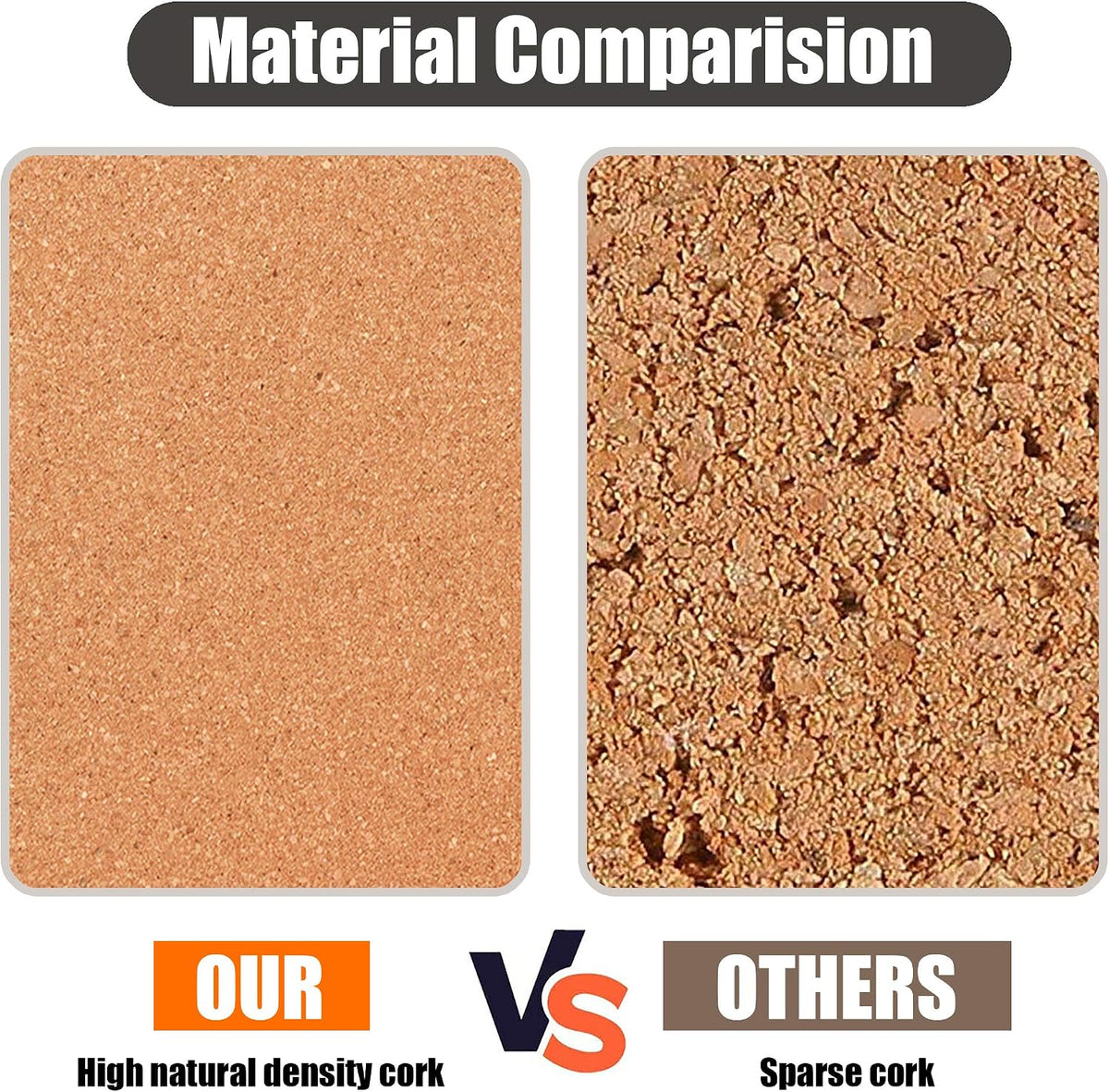 SUNGIFT Cork Board 12"x12" - 1/2 Inch Thick Self-Adhesive Tiles, 6 ...
