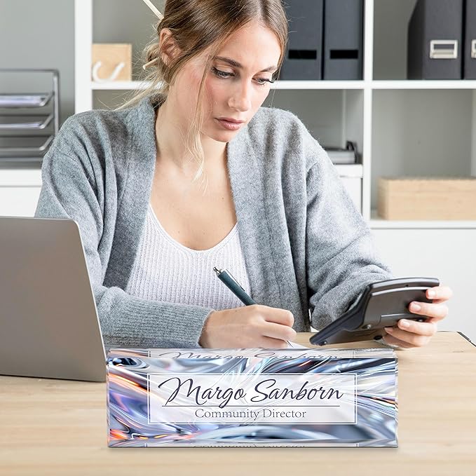Personalized Name Plate for Desk, Custom Desk Name Plate, Acrylic Name Plate - Image 6