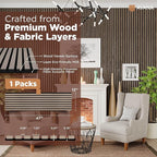 Avana Modern Acoustic Wood Wall Panels – 47.2 X 12.6 Inch Walnut Acoustic - Image 4