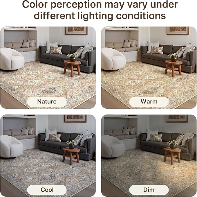 GENIMO Runner Rug 2x7 Non Slip Machine Washable Hallway Runner Vintage Rug - Image 7