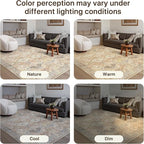 GENIMO 3x5 Area Rugs for Living Room, Machine Washable Non Slip Vintage Rugs - Image 7