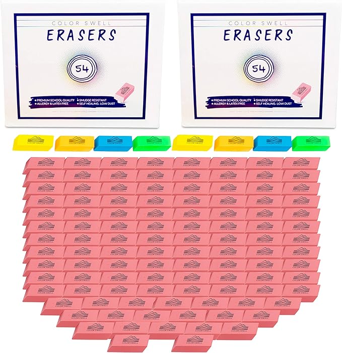 Color Swell Bulk Pink Erasers by ColorSwell