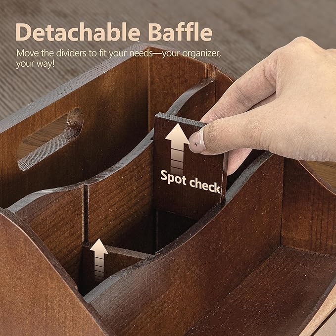 Rebee Vision Pine Wood Mail Organizer - Image 6
