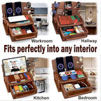 MED Wood Phone Docking Station – Nightstand Desk Organizer - Image 4