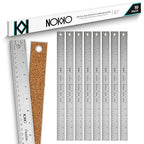 NOKKO 18 Inch Metal Ruler with Cork Backing, Non-Slip Backing by NOKKO