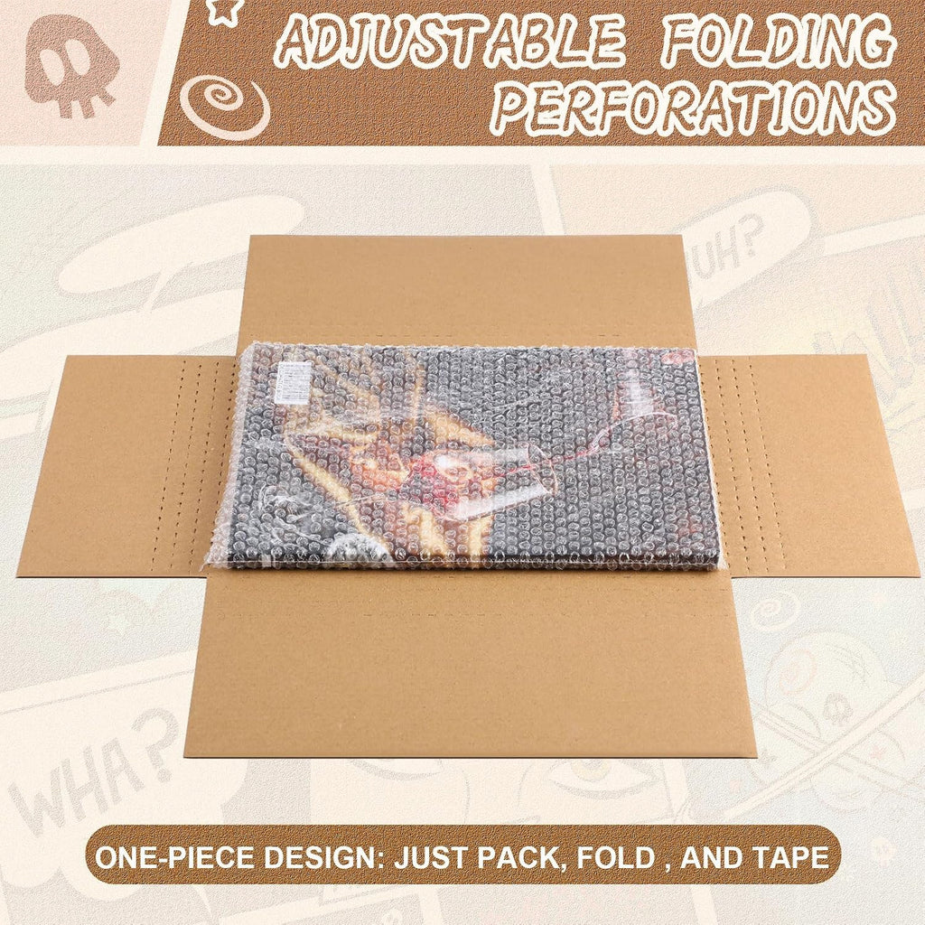feifeiya 100 pack corrugated comic book mailers, 7.8, close-up detail