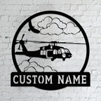 Personalized Metal Airplane Wall Art, Airplane Name Sign, Customized Pilot Name by Unknown