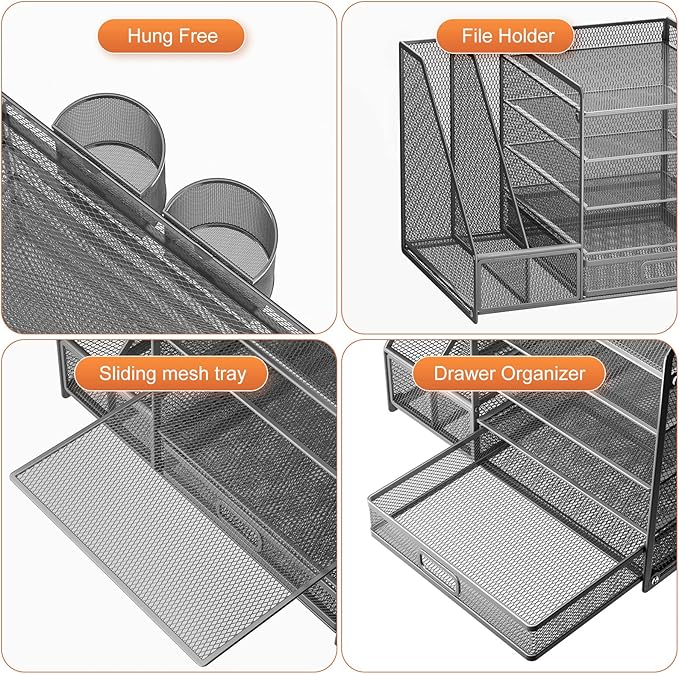 Marbrasse 5-Tier Paper Letter Tray Organizer - Image 4