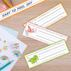 30 Name Tags Labels -Dinosaur Love Theme Self Adhesive Name Plates, Desk Label - Image 3