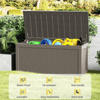 TARKARI 320 Gallon Lockable Resin Deck Box, Waterproof & UV-Resistant Outdoor - Image 6